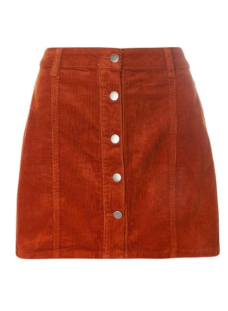 Petite Tan Cord Skirt